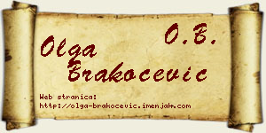 Olga Brakočević vizit kartica